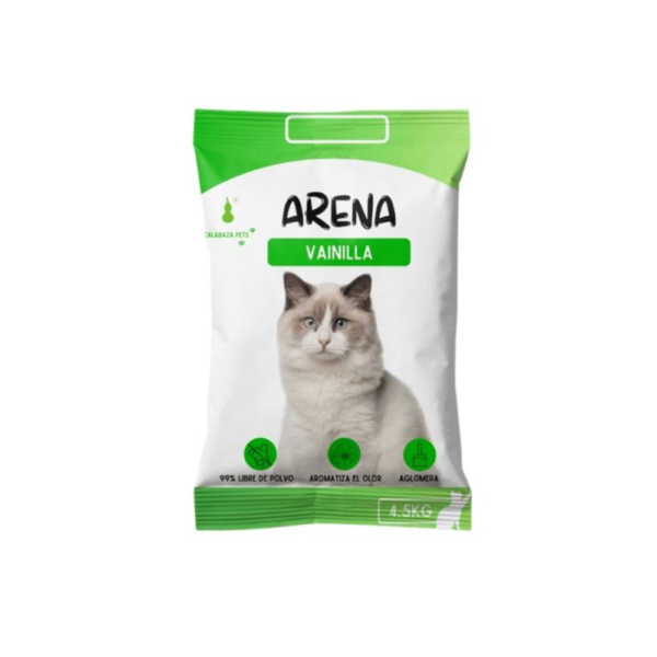 Arena Para Gatos Calabaza Olor a Vainilla 4.5 Kg