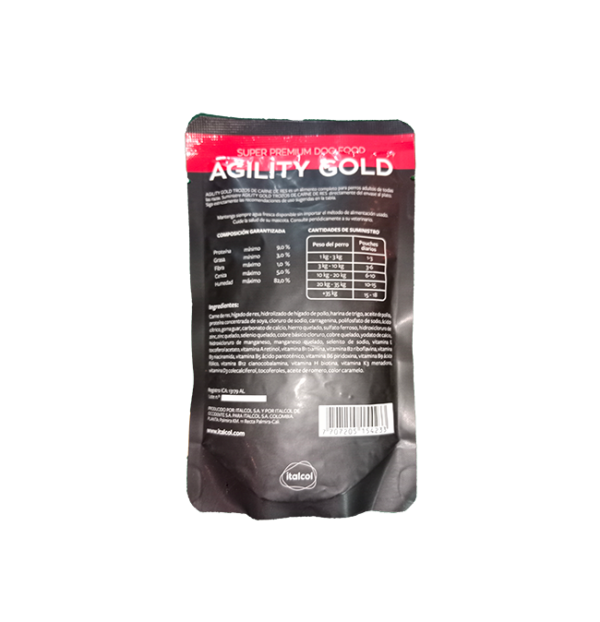 Agility Gold Sobres Carne De Res Rojo 100gr - Imagen 2