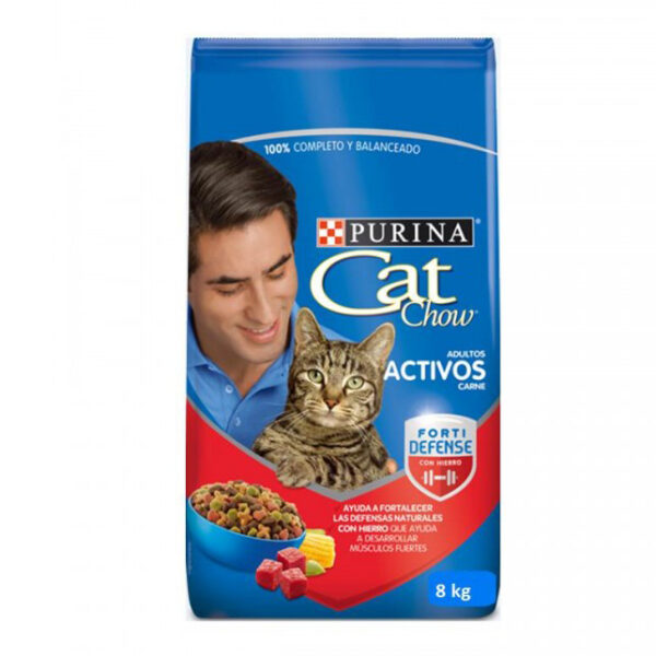 Cat Chow Adultos Activos Carne 8 kg