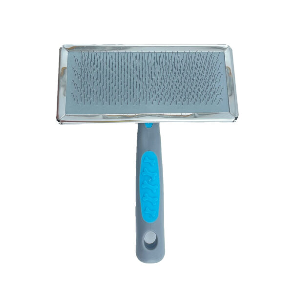 Cepillo Sliker Mango Huella Huesos Grande Azul