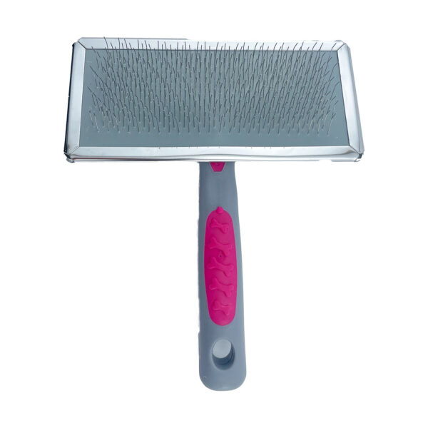 Cepillo Sliker Mango Huella Huesos Grande Rosa