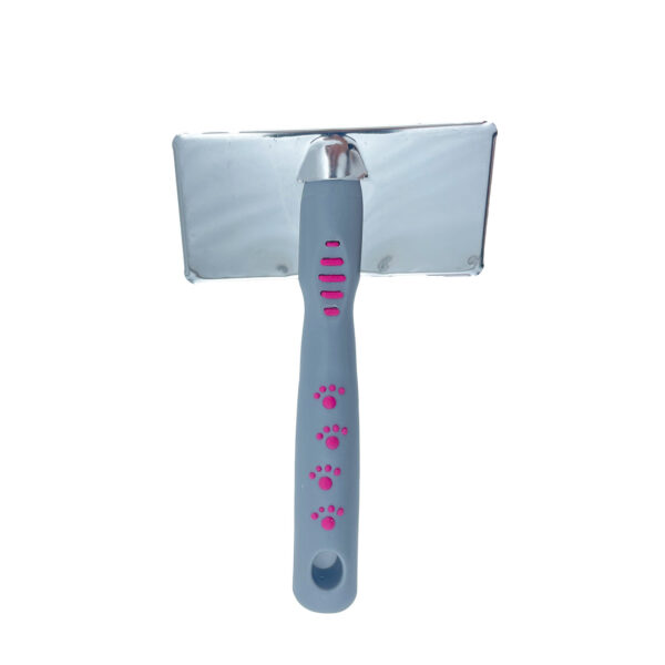 Cepillo Sliker Mango Huella Huesos Mediano Rosa - Imagen 2