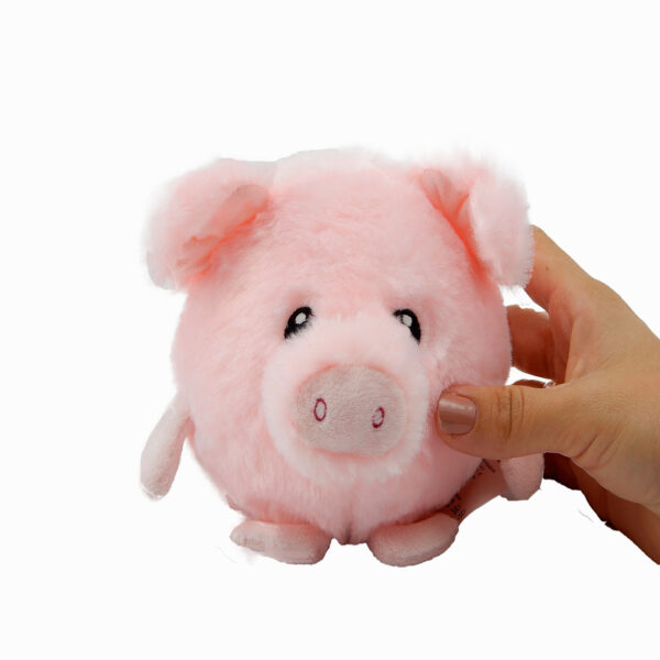 Peluche Cerdo Redondo Con Sonido 11 Cms