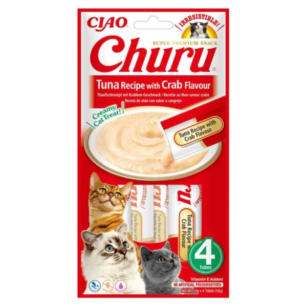 Churu Gatos Atun Con Sabor A Cangrejo 4 Unidades