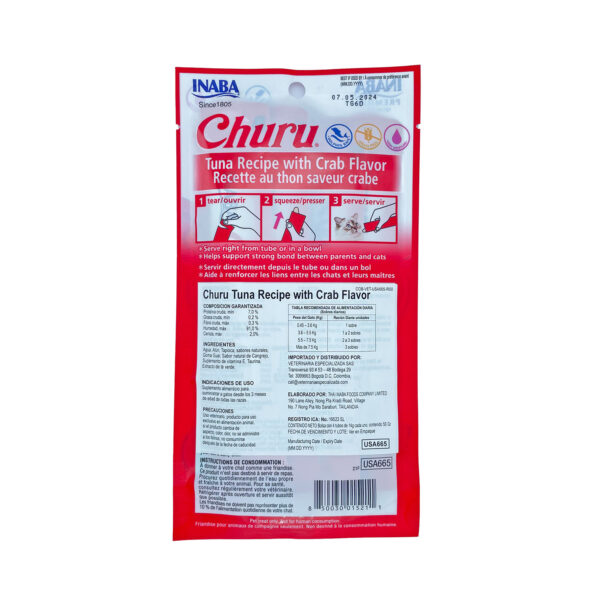 Churu Gatos Atun Con Sabor A Cangrejo 4 Unidades - Imagen 2