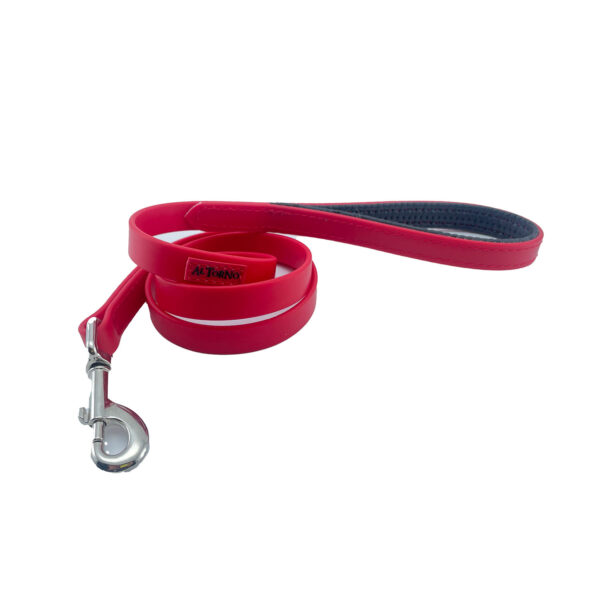 Collar Y Correa Sintético Neopreno Rojo - Imagen 3
