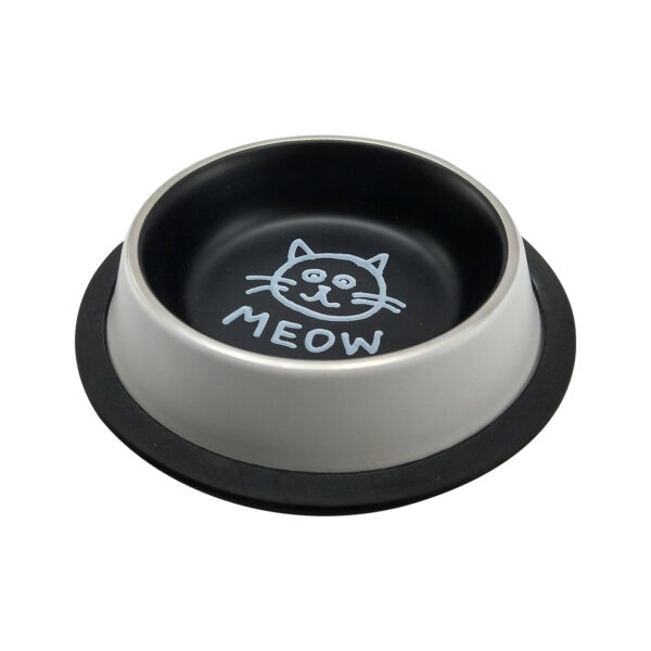 Comedero Metalico Antideslizante Meow 16 Cm - Imagen 3