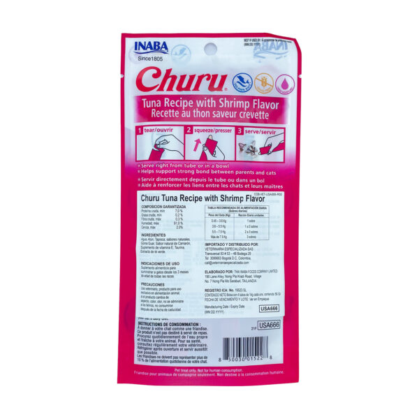 Churu Gatos Atun Con Sabor A Camarones 4 Unidades - Imagen 2