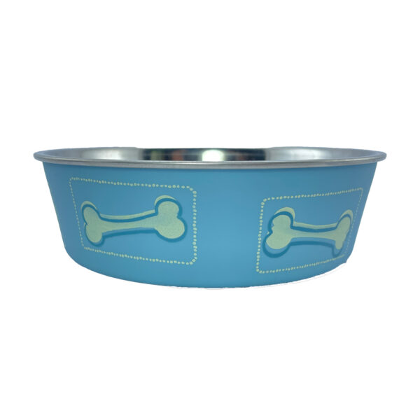 Comedero Coastal Medium Huesos Azules