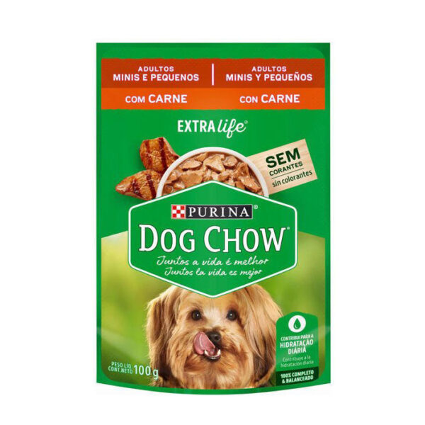 Dog Chow Sobres Adulto Mini De Carne 100 gr