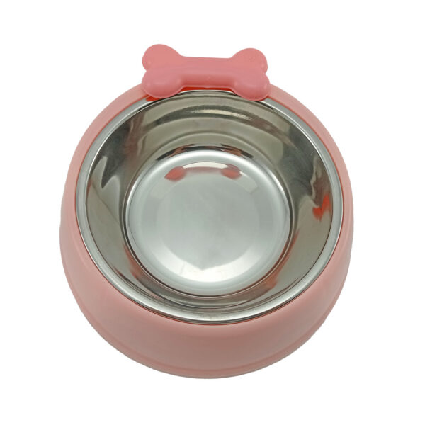 Comedero Metal y Plastico Deluxe Hueso