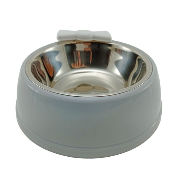 Comedero Metal y Plastico Deluxe Hueso - Imagen 3