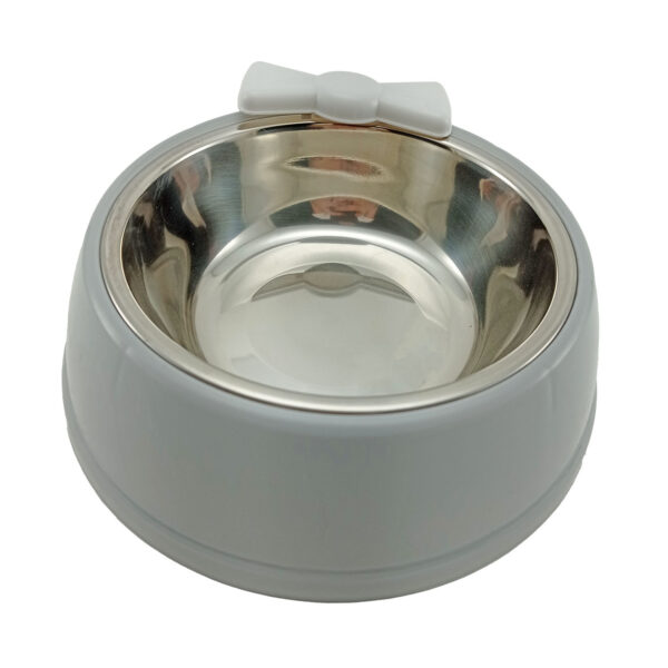 Comedero Metal y Plastico Deluxe Hueso - Imagen 4