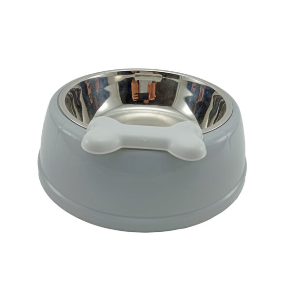 Comedero Metal y Plastico Deluxe Hueso - Imagen 5