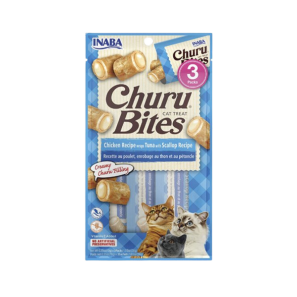 Churu Bites Cat Pollo Atún Vieira 3 Unidades