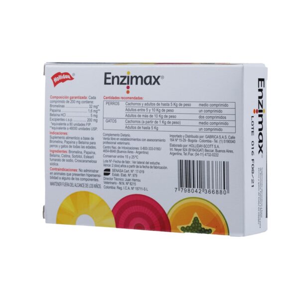 Enzimax Suplemento Digestivo 20 Comprimidos - Imagen 2