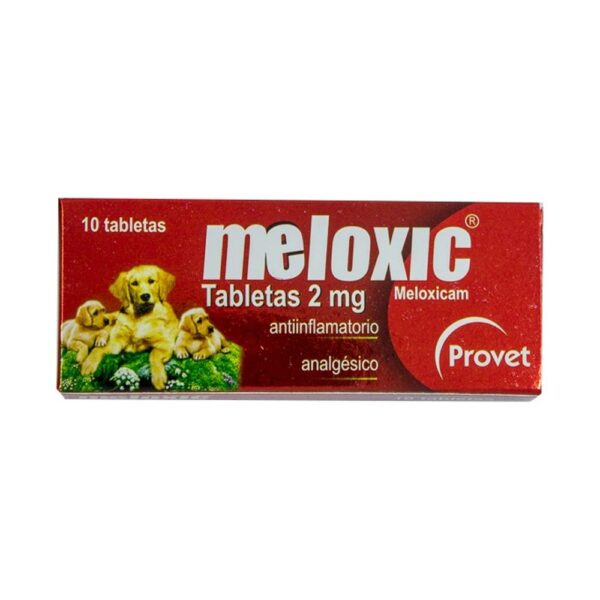 Meloxic 2mg Antiinflamatorio para Mascotas 10 Unidades