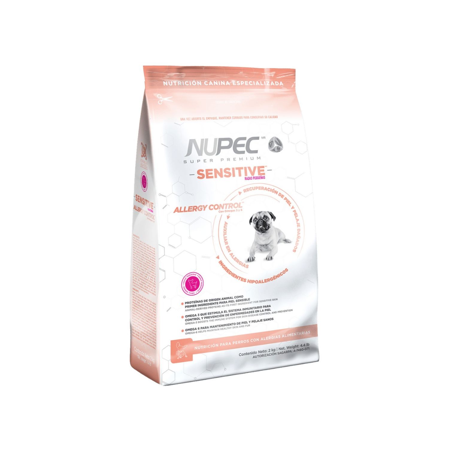 Nupec Perros Adultos Sensitive Razas Pequeñas Por 2 kg