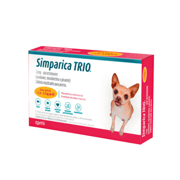 Simparica Trio Antipulgas Perros 1.3-2.5kg