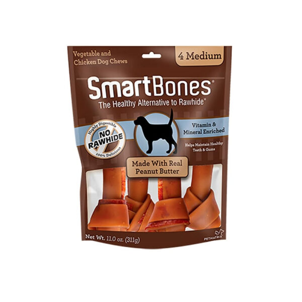Smartbones Peanut Butter Medium 4 Unidades