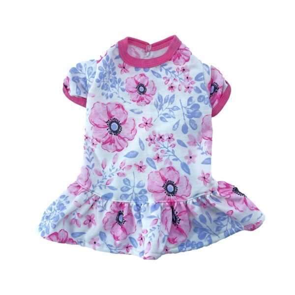 Vestido En Lanilla Blanco Con Flores