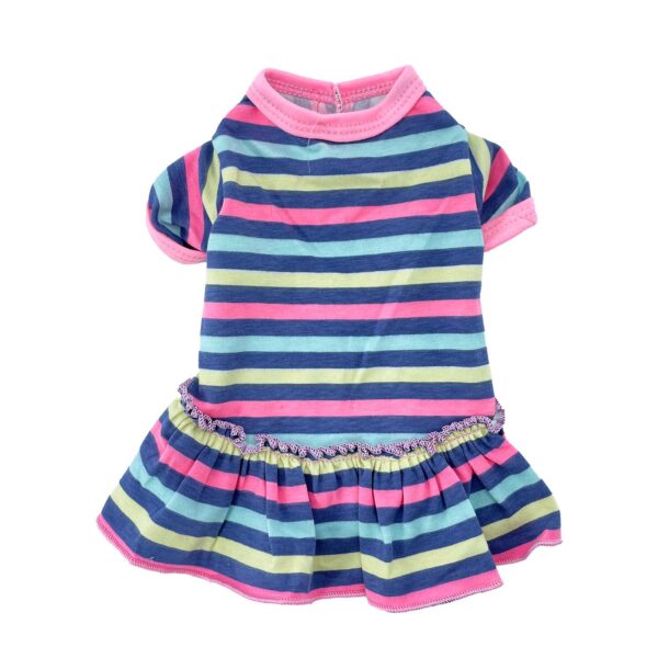 Vestido En Lanilla Rayas De Colores