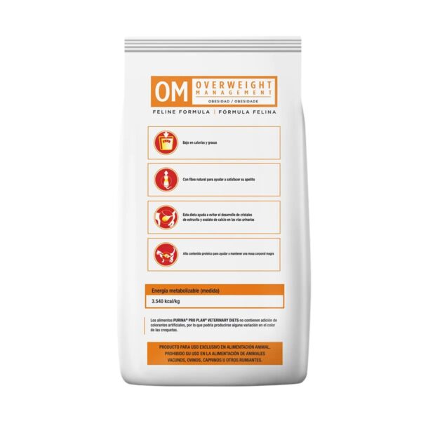Pro Plan OM Gatos Veterinary Diets Overweight 1.5 kg (Obesidad) - Imagen 2