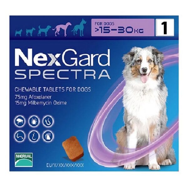 Nexgard Spectra Entre 15 a 30 Kg Morado