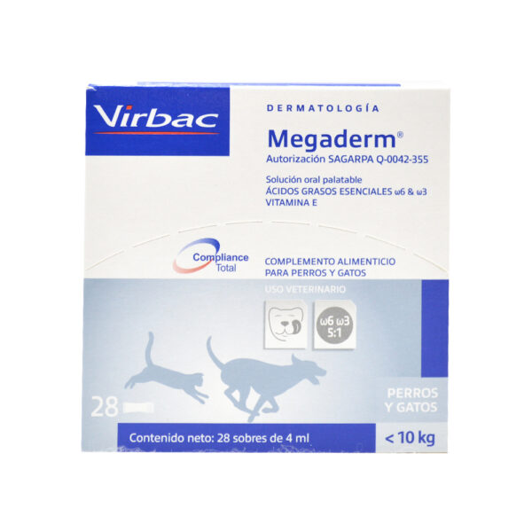 Megaderm Sobres Por 4 ml Para Perros y Gatos